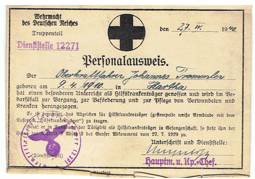 Wehrpass Obergefreiter Africa Corps field hospital Feldlazarett mot 667 Italy Napels - Image 6