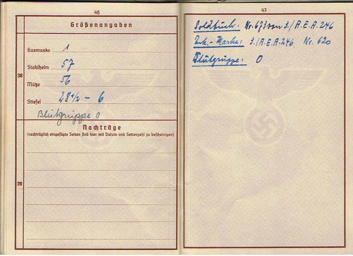 Wehrpass Obergefreiter Artillerie-Regiment 342.Infanterie-Division Russia KIA 1944 Poland - Image 16