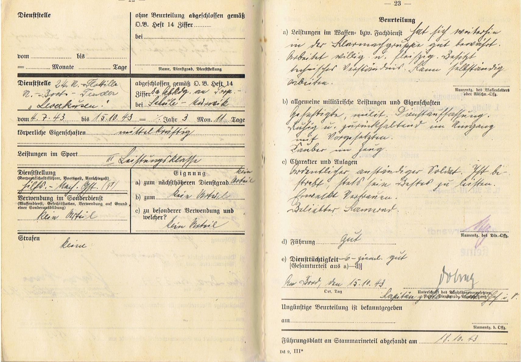Führungsbuch photos documents Torpedo Mechanic U-Boot service - Image 13