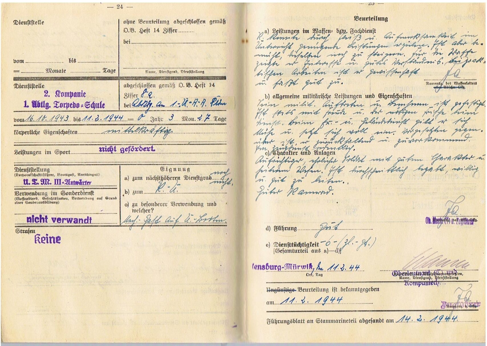 Führungsbuch photos documents Torpedo Mechanic U-Boot service - Image 14