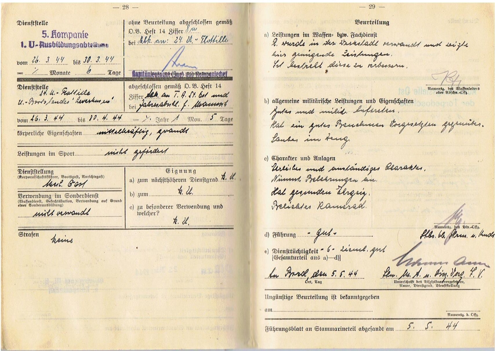 Führungsbuch photos documents Torpedo Mechanic U-Boot service - Image 16