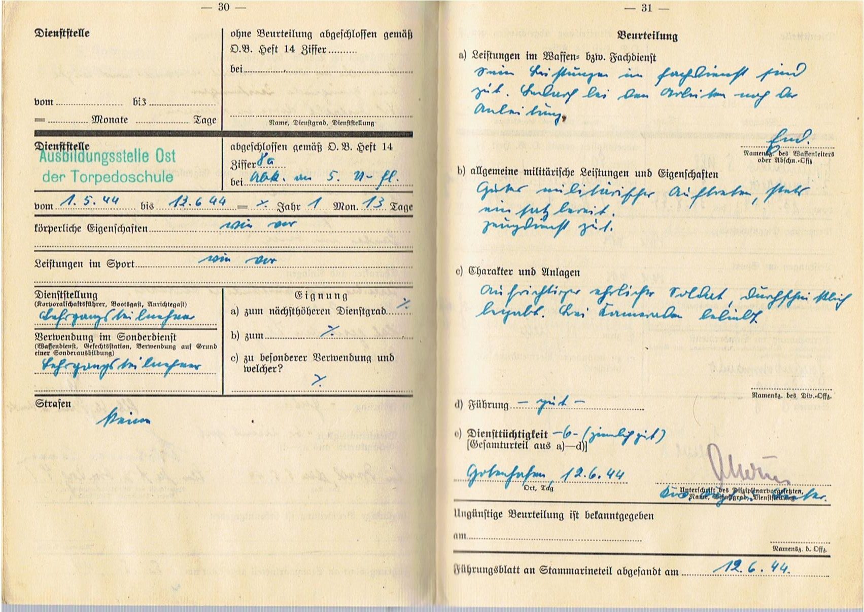 Führungsbuch photos documents Torpedo Mechanic U-Boot service - Image 17