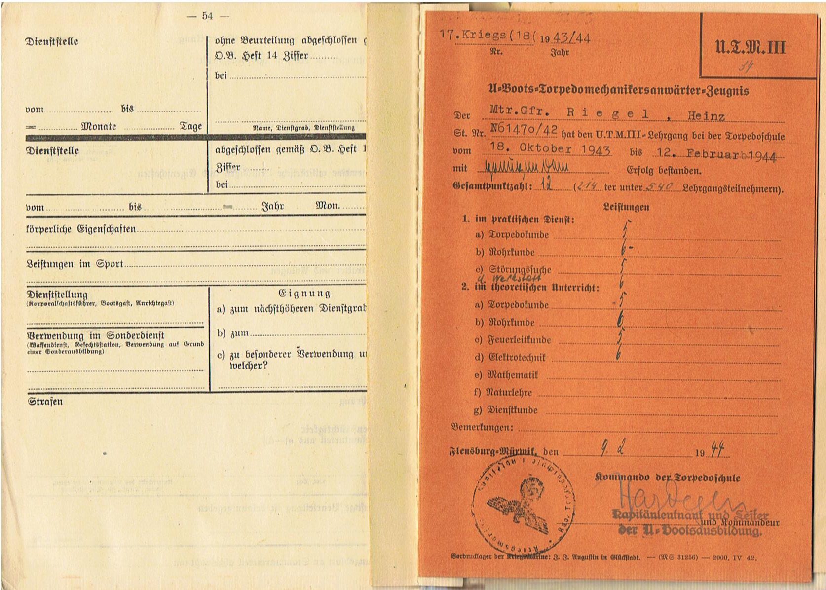 Führungsbuch photos documents Torpedo Mechanic U-Boot service - Image 21
