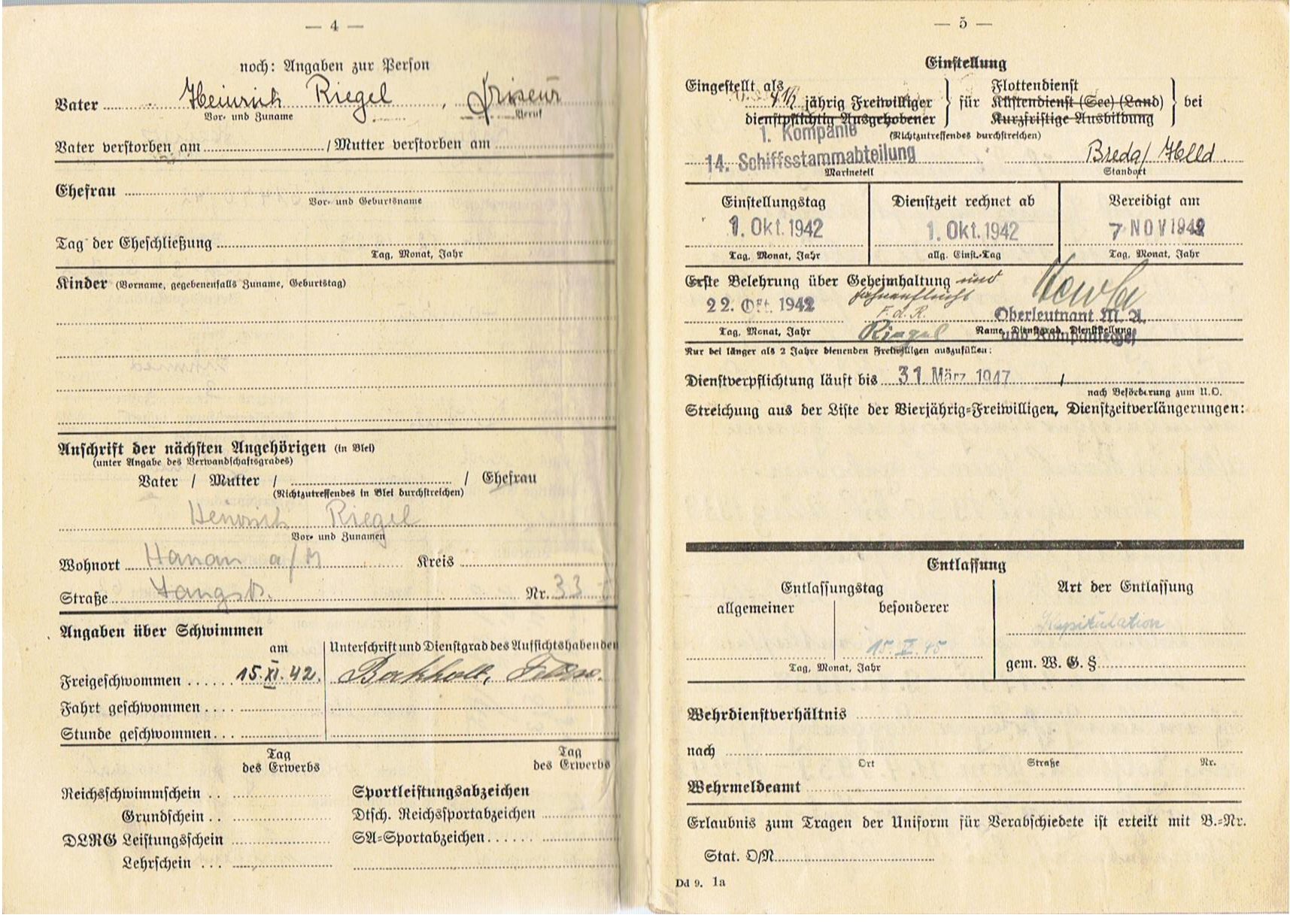 Führungsbuch photos documents Torpedo Mechanic U-Boot service - Image 4