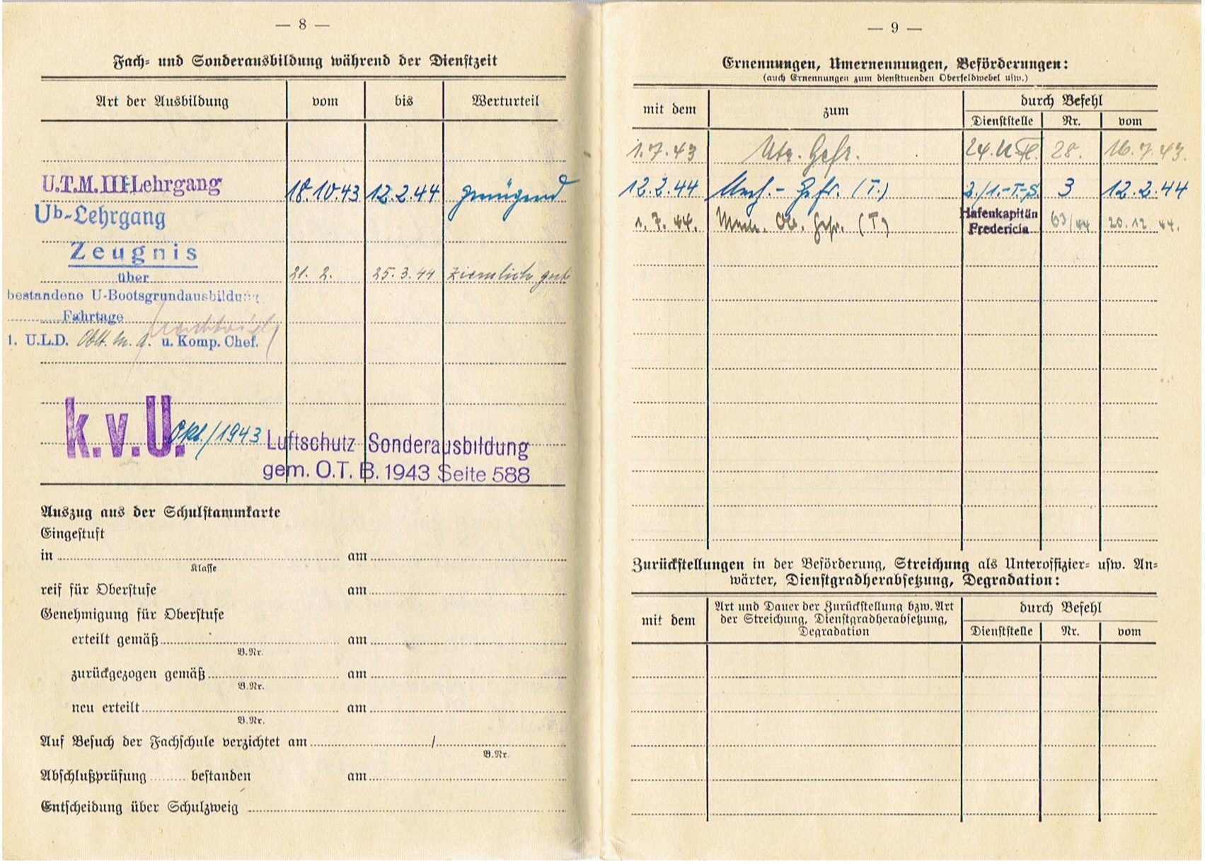 Führungsbuch photos documents Torpedo Mechanic U-Boot service - Image 6
