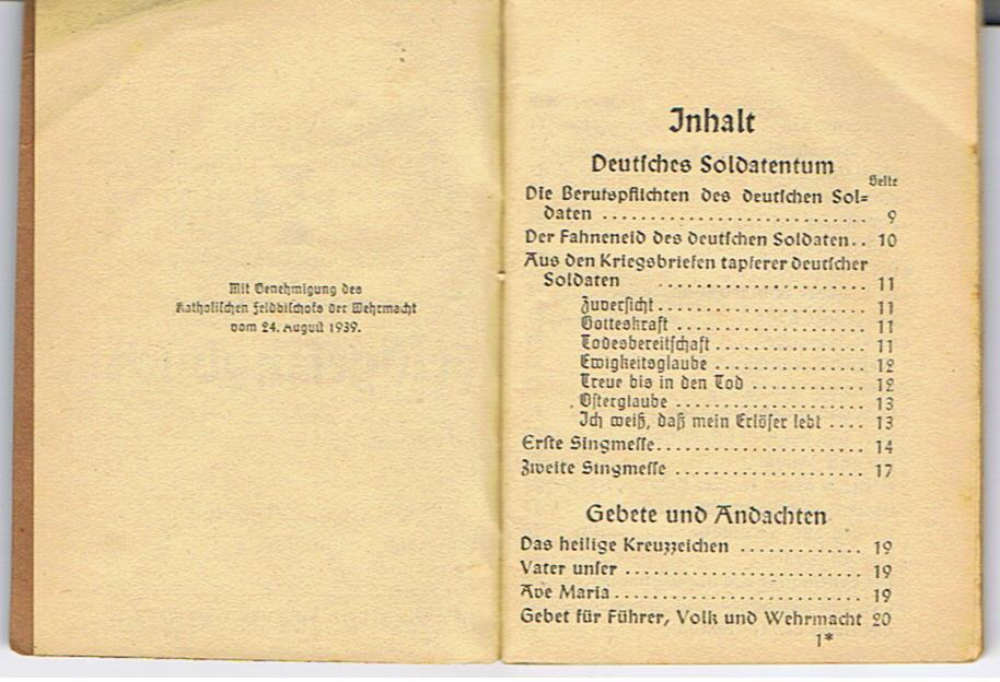 Feldgesangbuch Wehrmacht Catholic field psalm book 132.ID - Image 3