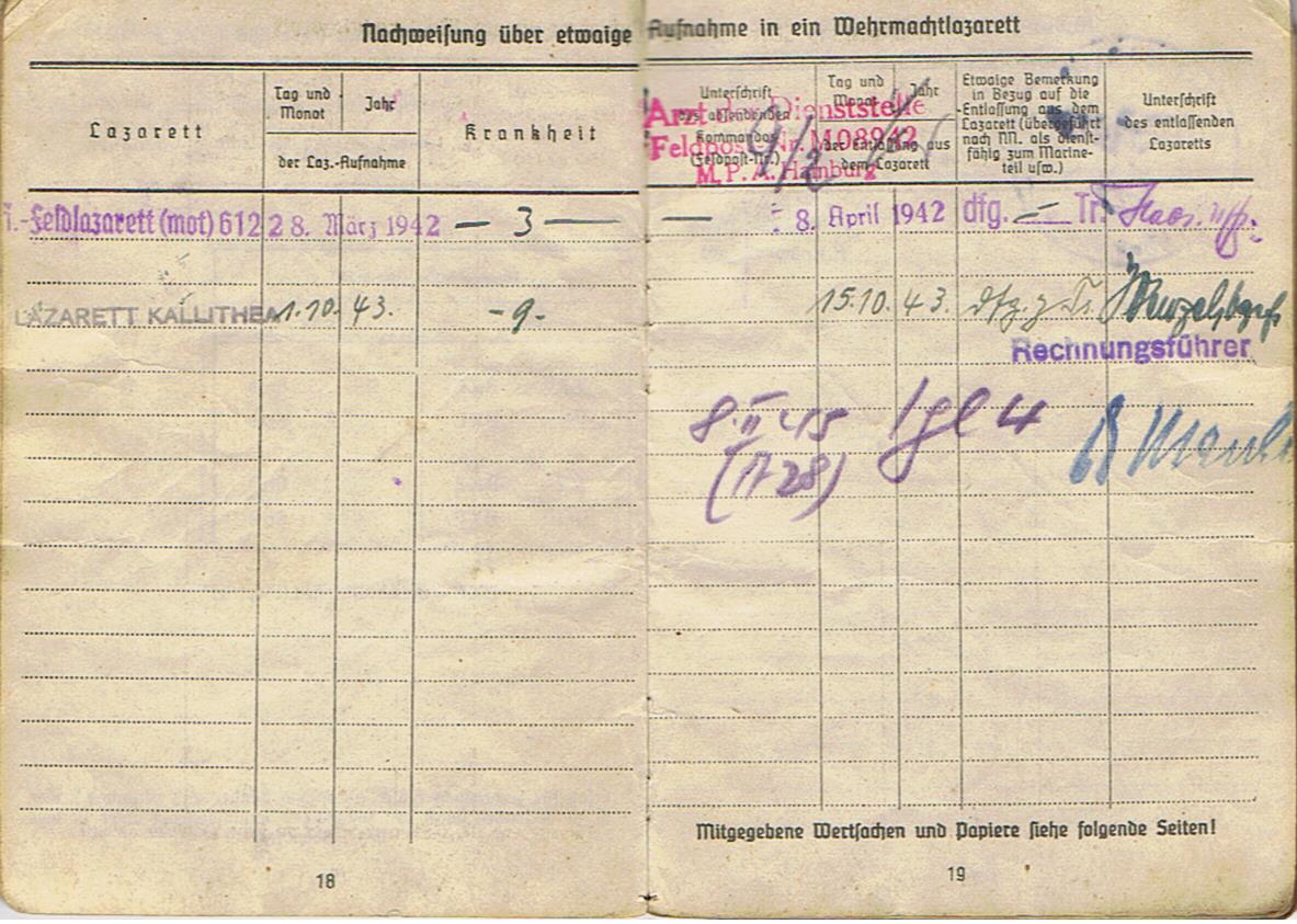 Soldbuch Kraftfahr-Obergefreiter Admiral Agais Greece and K-Verband - Image 12