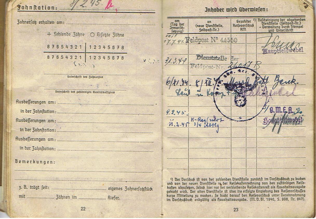 Soldbuch Kraftfahr-Obergefreiter Admiral Agais Greece and K-Verband - Image 14
