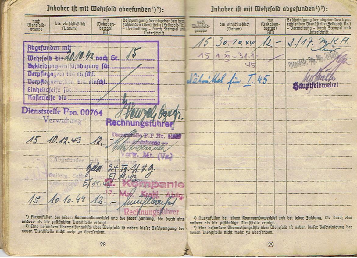 Soldbuch Kraftfahr-Obergefreiter Admiral Agais Greece and K-Verband - Image 16