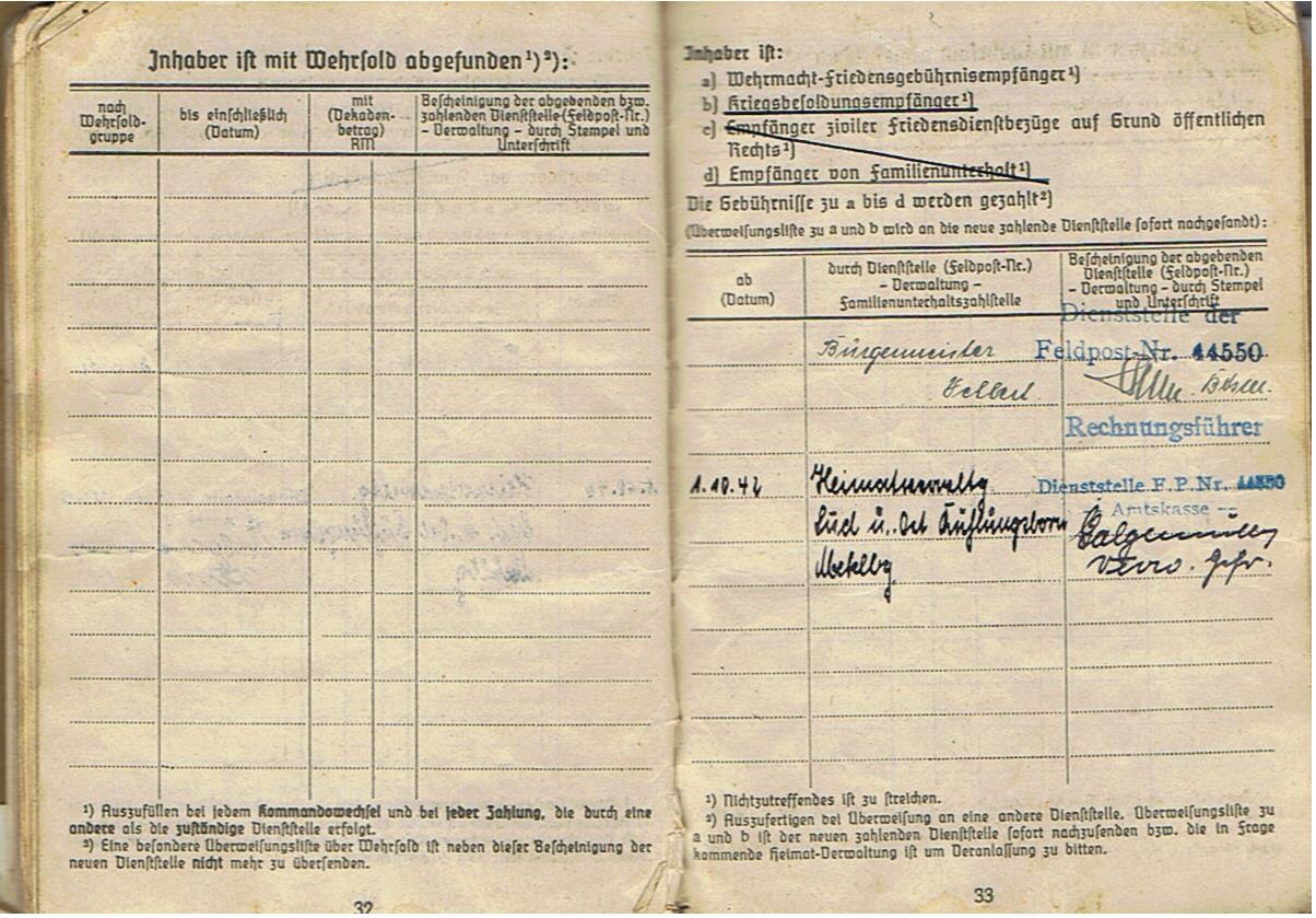 Soldbuch Kraftfahr-Obergefreiter Admiral Agais Greece and K-Verband - Image 17
