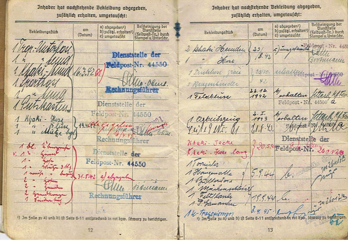 Soldbuch Kraftfahr-Obergefreiter Admiral Agais Greece and K-Verband - Image 8