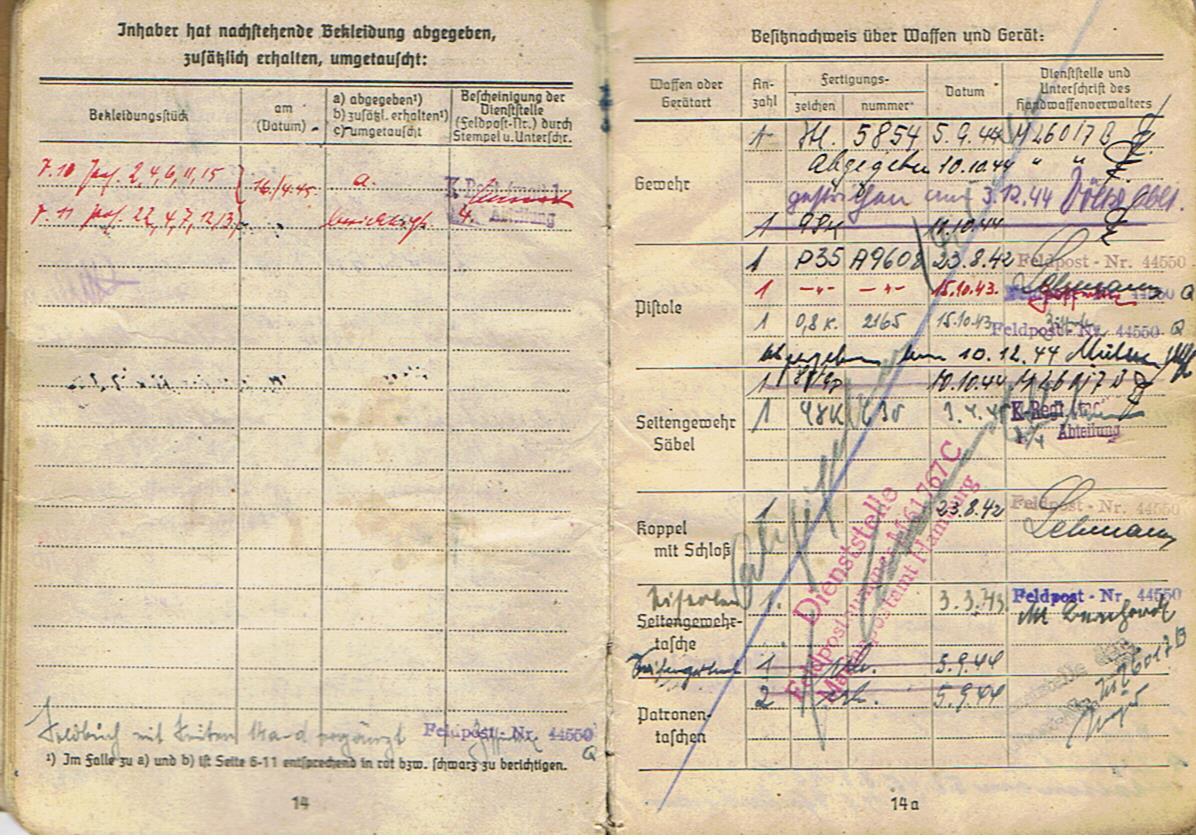 Soldbuch Kraftfahr-Obergefreiter Admiral Agais Greece and K-Verband - Image 9