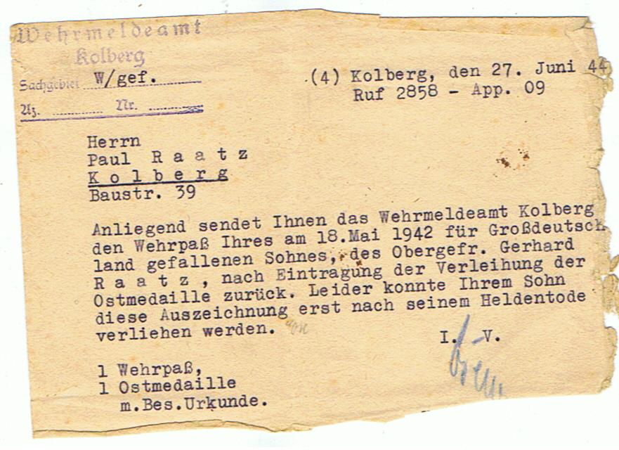 Wehrpass Obergefreiter Panzerjäger 75.Infanterie-Division KIA 1942 Russia - Image 2