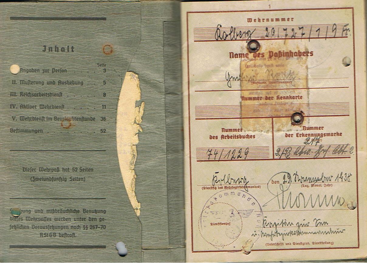 Wehrpass Obergefreiter Panzerjäger 75.Infanterie-Division KIA 1942 Russia - Image 3
