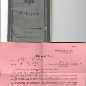 Wehrpass Reichsbahn died as refugee East Prussia 1944 on board ship